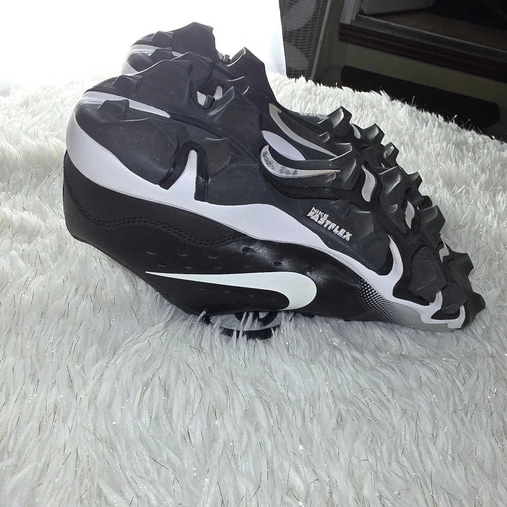 Nike Diamond Alpha Huarache NXT Baseball Cleats Black White‎ Youth 5.5Y